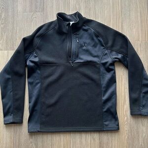 Spyder Men's 1/4 Quarter Zip Outbound Jacket Pullover Sweater Black blue Size XL